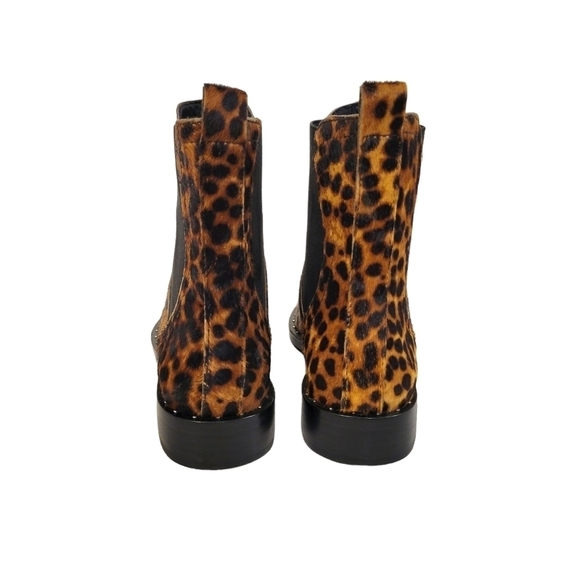 New Rebecca Minkoff Sabeen Leopard Print Calf Hair Chelsea Bootie - Picture 4 of 10